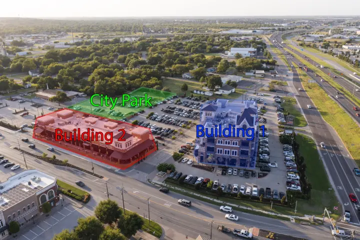 Aerial view of Old Town Station